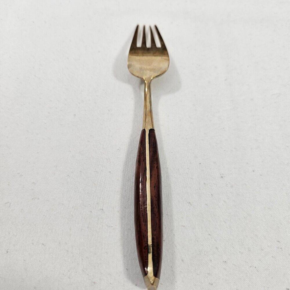 Vintage Mid-Century Tonys Gems Thailand Brass Bronze Flatware 30 Piece Set & Box - Picture 10 of 15